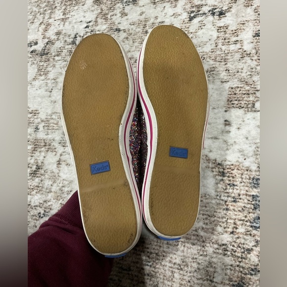 Keds Glitter Sparkle Rainbow Sneakers Extra Laces - Picture 6 of 6